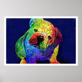 mein psychedelischer Bulldog Poster