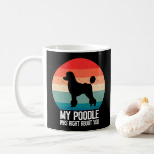 Mein Pudel hatte recht über dich Poodle Dod Retro Kaffeetasse