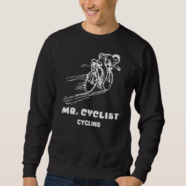 Mein Radfahrer-Vater Son oder Bruder Sweatshirt (Vorderseite)