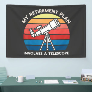 Mein Rentenplan beinhaltet ein Teleskop Banner
