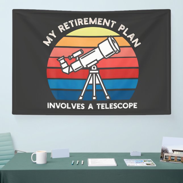 Mein Rentenplan beinhaltet ein Teleskop Banner (Messe)