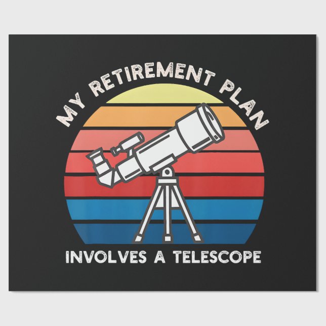 Mein Rentenplan beinhaltet ein Teleskop Geschenkpapier (Flach)