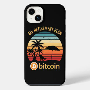 Mein Rentenplan Bitcoin Strand Sonnenuntergang iPhone 14 Plus Hülle