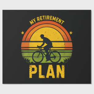 Mein Rentenplan Fahrrad-Enthusiast Geschenkpapier