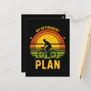 Mein Rentenplan Fahrrad-Enthusiast Postkarte
