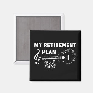 Mein Rentenplan Gitarre Lustige Musiker Magnet