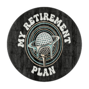 Mein Rentenplan Golf-Rentner Golfer Schneidebrett