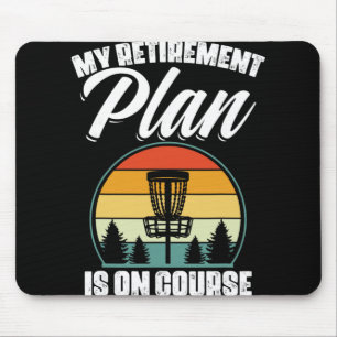 Mein Rentenplan ist auf Kurs Disc Golf Golfen Mousepad