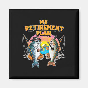 Mein Rentenplan ist lustiger Fisch Angel Fischer A Magnet