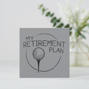 Mein Rentenplan Lustiger Spruch Golfen Golfer Einladung