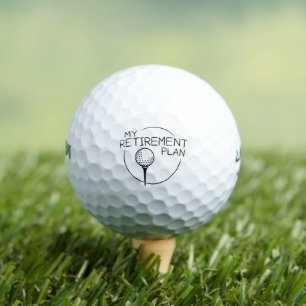 Mein Rentenplan Lustiger Spruch Golfen Golfer Golfball