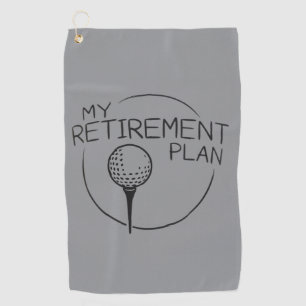 Mein Rentenplan Lustiger Spruch Golfen Golfer Golfhandtuch