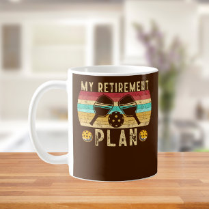 Mein Rentenplan Pickleball Lover Geschenk Kaffeetasse