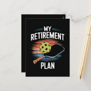 Mein Rentenplan-Pickleball-Spieler Feiertagspostkarte