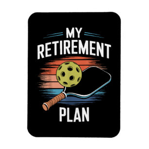Mein Rentenplan Pickleball-Spieler Magnet