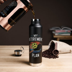 Mein Rentenplan Pickleball-Spieler Trinkflasche
