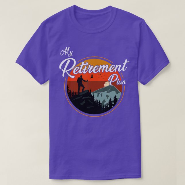 Mein Rentenplan Wandern T-Shirt (Design vorne)