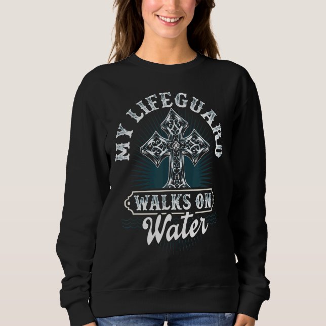 Mein Rettungsschwimmer läuft auf der Christlichen  Sweatshirt (Vorderseite)