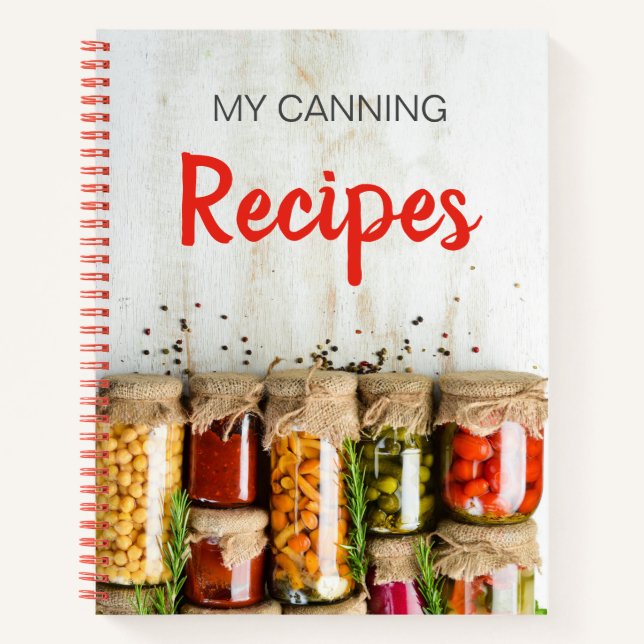 Mein Rezept für Canning Notizbuch (Vorderseite)