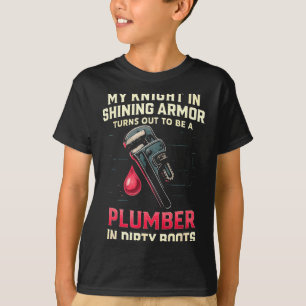 Mein Ritter in lustiger Klempner-Ehefrau Frauen Mä T-Shirt