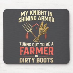 Mein Ritter in lustiger, strahlender Bauernfrau-Fr Mousepad