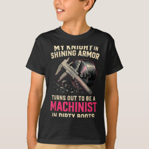 Mein Ritter in Maschinist Frau Freundin Lustiges A T-Shirt