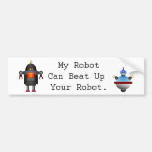 Mein Roboter kann Ihren Roboter oben schlagen Autoaufkleber