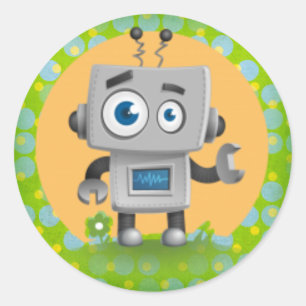 Mein Roboter-Sticker, glänzend Runder Aufkleber