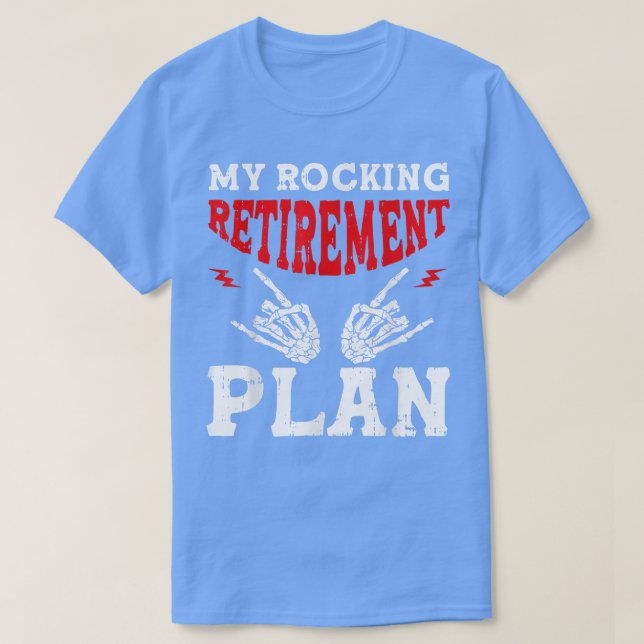 Mein Rocking Rentirement Plan Gitarrist müde T-Shirt (Design vorne)