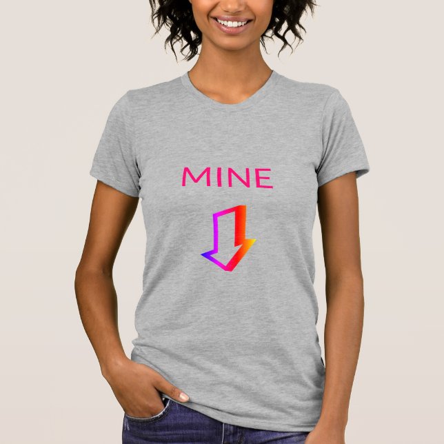 Mein rosa Handschriftenpfeil pro Wahl lustig T-Shirt (Vorderseite)