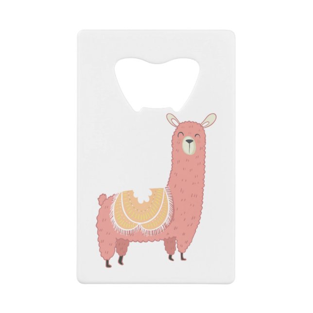 Mein rosa Llama Geldbeutel Flaschenöffner (Vorderseite)