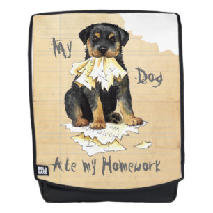 Mein Rottweiler aß meine Hausaufgaben Rucksack