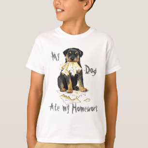 Mein Rottweiler aß meine Hausaufgaben T-Shirt