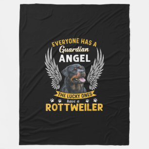 Mein Rottweiler ist ein Schutzengel-Geschenk für  Fleecedecke