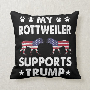 Mein Rottweiler unterstützt Trump Shirt Election 2 Kissen