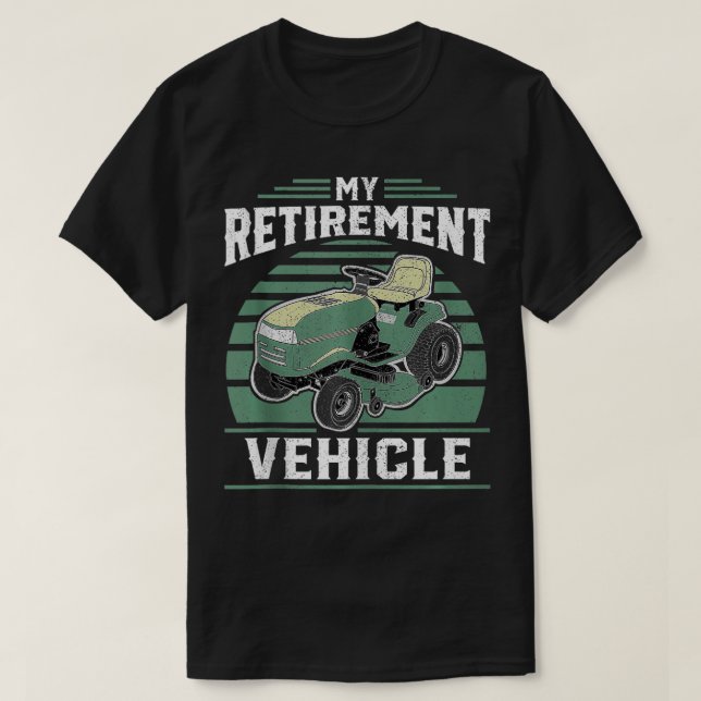 Mein Ruhestandsfahrzeug Rasenmäher-Rudergerät T-Shirt (Design vorne)