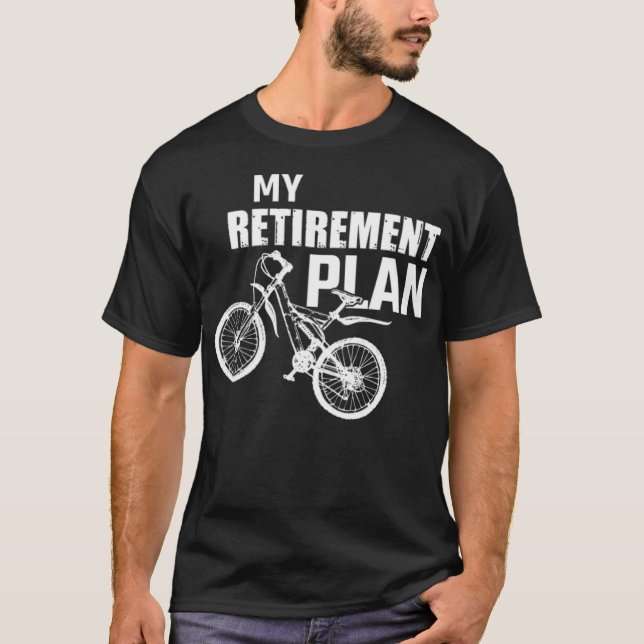 Mein Ruhestandsplan Fahrradbergquerschnitt T-Shirt (Vorderseite)