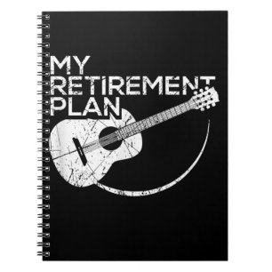 Mein Ruhestandsplan Gitarre Funny Musicians Notizblock