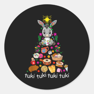 Mein Sabanero-Mexikanischer-Weihnachts-Esel Spanie Runder Aufkleber
