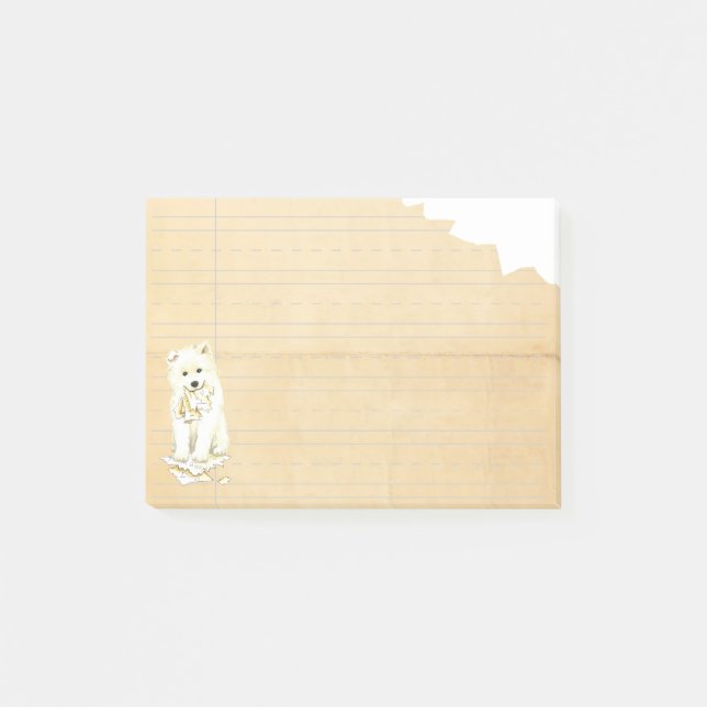 Mein Samoyed aß meine Hausaufgaben Post-it Klebezettel (Vorderseite)
