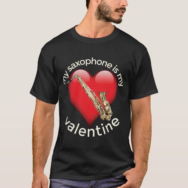Mein Saxophon ist mein Valentine T-Shirt (Vorderseite)