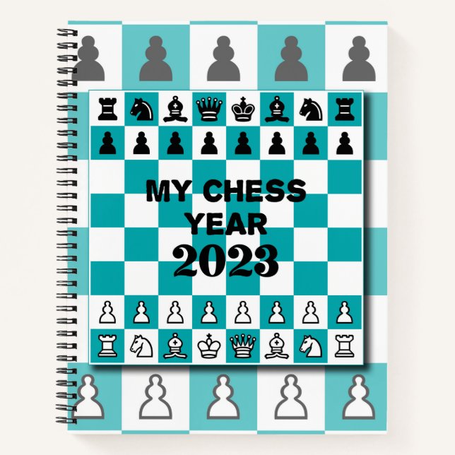 Mein Schachjahr 2023, Notebook Notizbuch (Vorderseite)