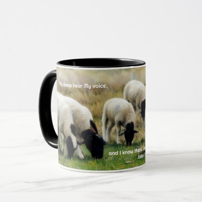 Mein Schaf John 10:27 Faith Art Tasse Cup (Vorderseite Links)
