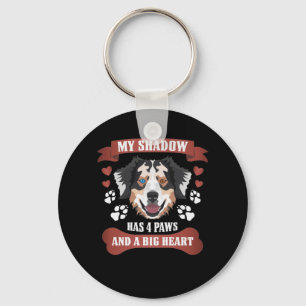 Mein Schatten hat 4 Paws, Australischer Schäferhu Schlüsselanhänger