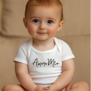 Mein Schatz Chic Schwarze Schrift auf Weiß Baby Strampler