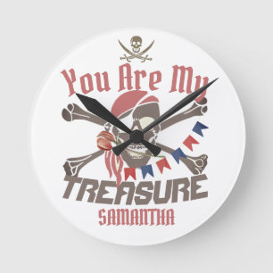 Mein Schatz   International Talk Like a Pirate Day Runde Wanduhr