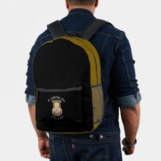 Mein Schlafsack Ist Voller Sand Wüstencamping Bedruckter Rucksack