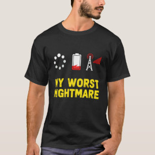 Mein schlimmster Albtraum Lustige Gamer Jungen Män T-Shirt