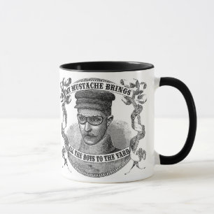 Mein Schnurrbart holt alle Jungen zur Yard-Tasse Tasse