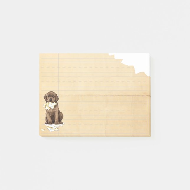 Mein Schokoladen-Labrador aß meine Hausaufgaben Post-it Klebezettel (Vorderseite)